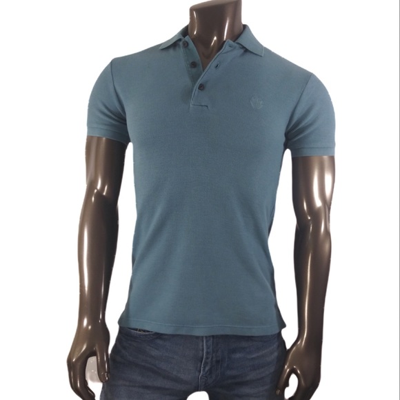 Rag Bone blue stone Pique Polo